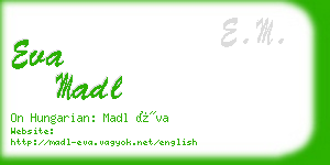 eva madl business card